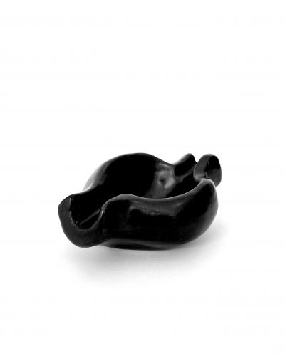 Georges Jouve Georges Jouve French Ceramic Artist Black Glazed Ashtray c 1950