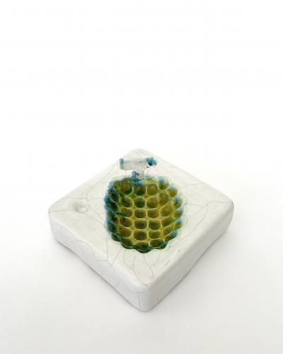 Georges Jouve Georges Jouve French Ceramic Artist Ceramic Cendrier or Vide Poche With Raisins