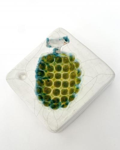 Georges Jouve Georges Jouve French Ceramic Artist Ceramic Cendrier or Vide Poche With Raisins