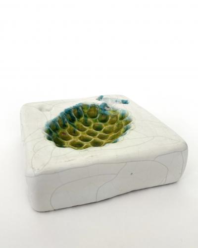 Georges Jouve Georges Jouve French Ceramic Artist Ceramic Cendrier or Vide Poche With Raisins