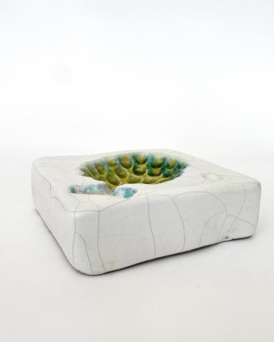 Georges Jouve Georges Jouve French Ceramic Artist Ceramic Cendrier or Vide Poche With Raisins