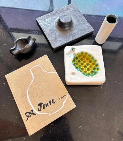 Georges Jouve Georges Jouve French Ceramic Artist Ceramic Cendrier or Vide Poche With Raisins