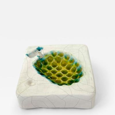 Georges Jouve Georges Jouve French Ceramic Artist Ceramic Cendrier or Vide Poche With Raisins
