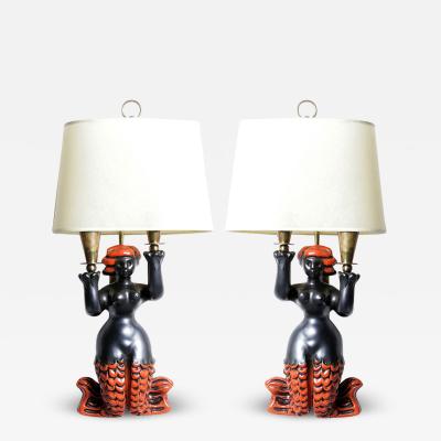 Georges Jouve Pair of Mid Century wallights by Georges Jouve 