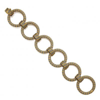 Georges L Enfant Georges LEnfant for Tiffany Co Bi color Gold Bracelet