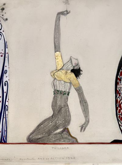 Georges Lepape Art Deco Theatre Costume Design with Greek Mythological