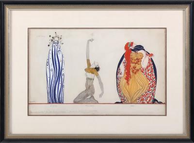 Georges Lepape Art Deco Theatre Costume Design with Greek Mythological