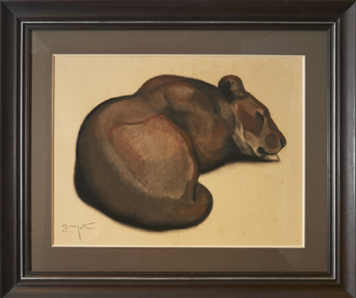 Georges Lucien Guyot Sleeping Lioness ca 1940