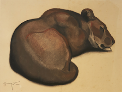 Georges Lucien Guyot Sleeping Lioness ca 1940