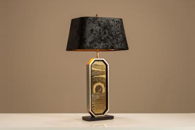Georges Mathias George Mathias Limited Edition Table Lamps with 23 Carat Gold Gilded Panels