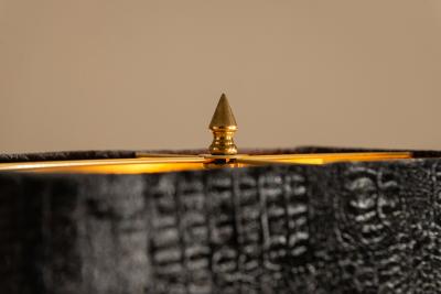 Georges Mathias George Mathias Limited Edition Table Lamps with 23 Carat Gold Gilded Panels