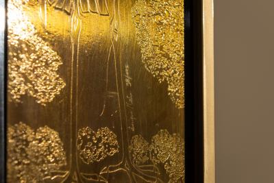 Georges Mathias George Mathias Limited Edition Table Lamps with 23 Carat Gold Gilded Panels