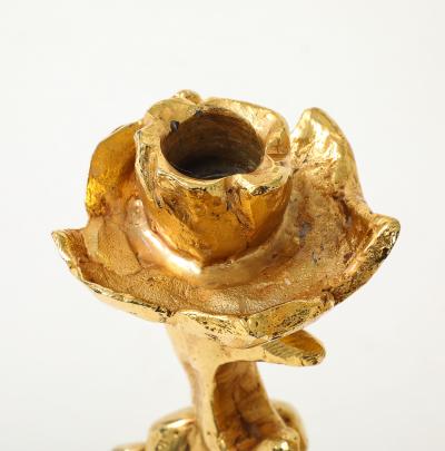 Georges Mathias Georges Mathias For Fondica Gilded Bronze Candle Holders Set Of 4