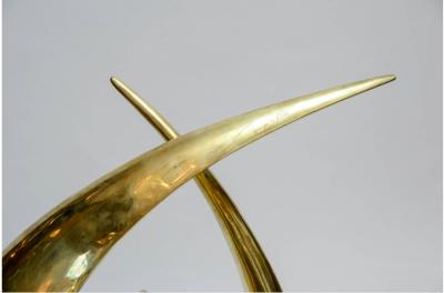 Georges Mathias Important Bronze Rock Crystal Sculpture lamp by Georges Mathias