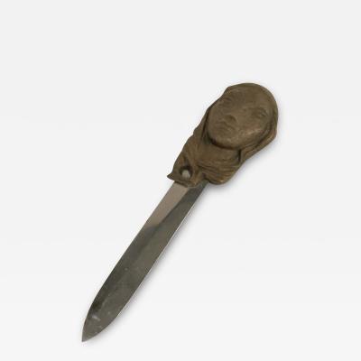 Georges Oudot 1940s Letter opener by Famous French sculptor Georges Oudot