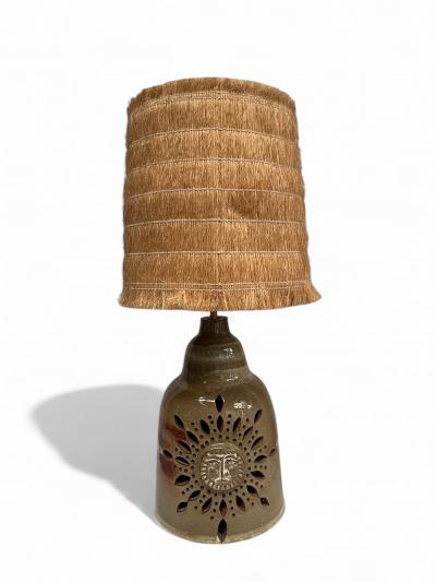 Georges Pelletier 1960s Studio pottery ceramic lamp by Georges Pelletier