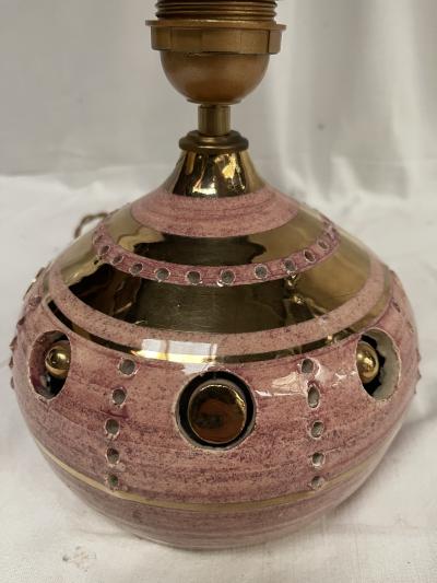 Georges Pelletier 1970s Decorative studio pottery lamp by Georges Pelletier