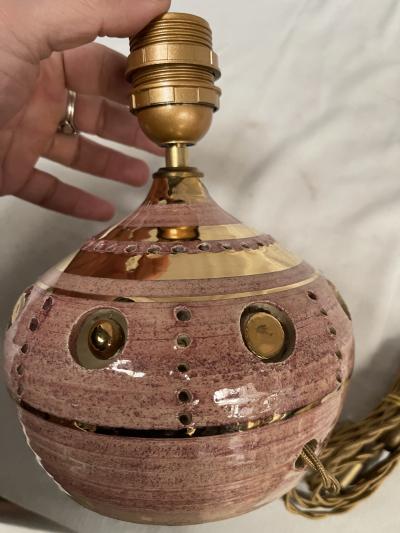 Georges Pelletier 1970s Decorative studio pottery lamp by Georges Pelletier