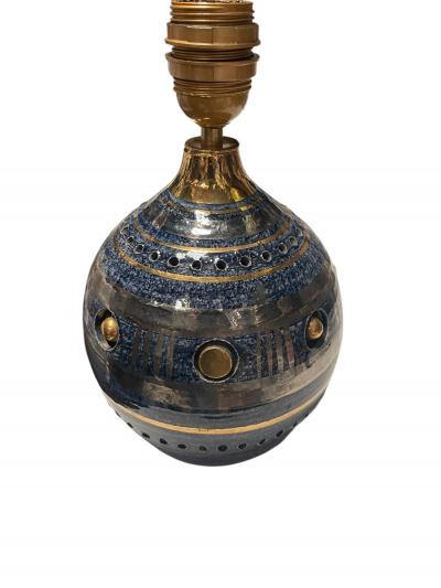 Georges Pelletier 1970s Studio pottery c ramic lamp by Georges Pelletier