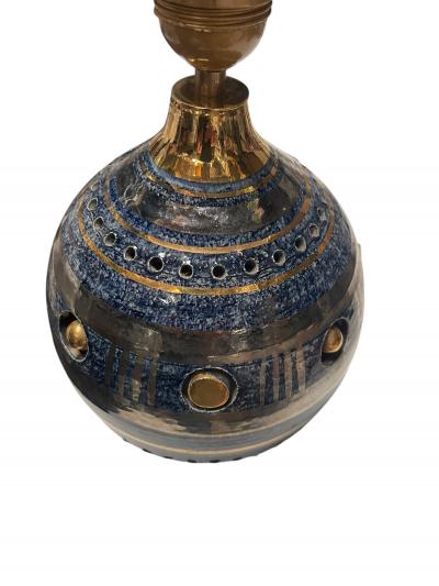 Georges Pelletier 1970s Studio pottery c ramic lamp by Georges Pelletier