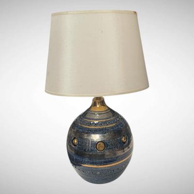 Georges Pelletier 1970s Studio pottery c ramic lamp by Georges Pelletier