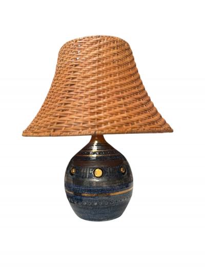 Georges Pelletier 1970s Studio pottery c ramic lamp by Georges Pelletier