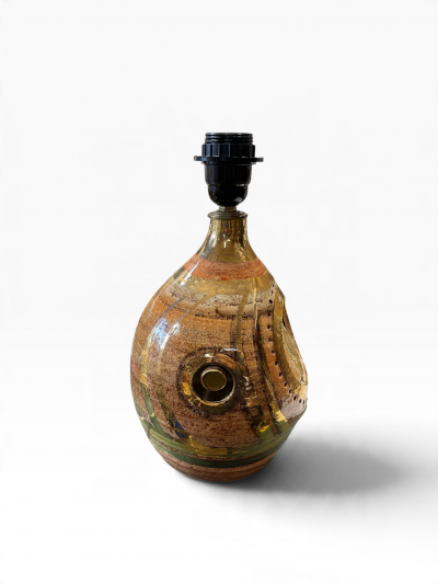Georges Pelletier 1970s Studio pottery ceramic lamp by Georges PELLETIER