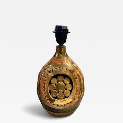 Georges Pelletier 1970s Studio pottery ceramic lamp by Georges PELLETIER
