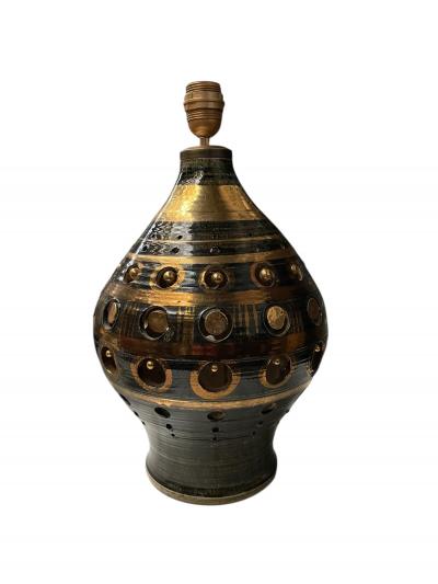 Georges Pelletier 1970s Studio pottery ceramic lamp by Georges Pelletier