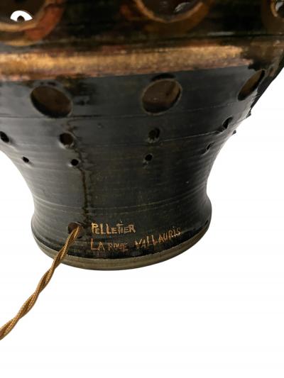 Georges Pelletier 1970s Studio pottery ceramic lamp by Georges Pelletier