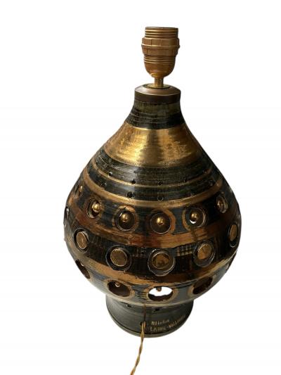 Georges Pelletier 1970s Studio pottery ceramic lamp by Georges Pelletier