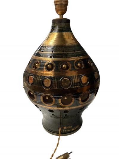 Georges Pelletier 1970s Studio pottery ceramic lamp by Georges Pelletier