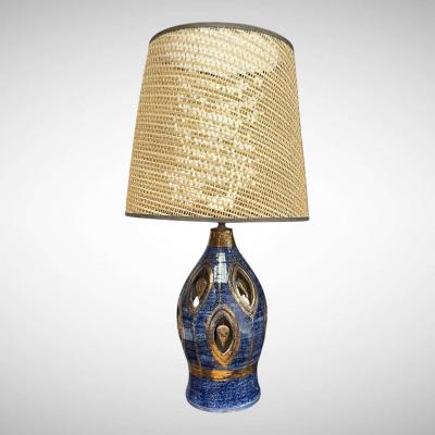 Georges Pelletier 1970s Studio pottery ceramic lamp by Georges Pelletier