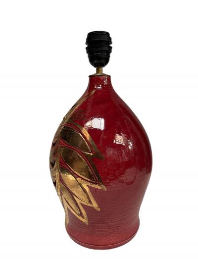Georges Pelletier 1970s Studio pottery ceramic lamp signed BY Georges Pelletier