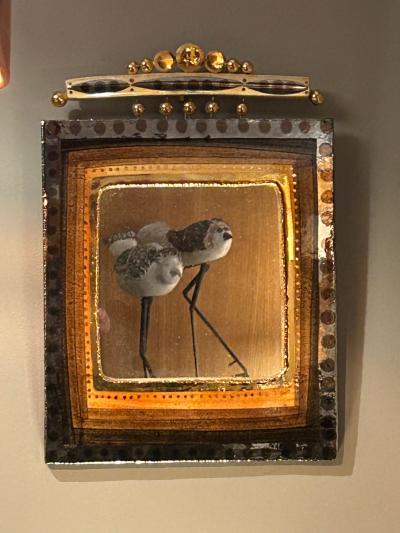 Georges Pelletier 20th Century antique ceramic mirror by Georges Pelletier