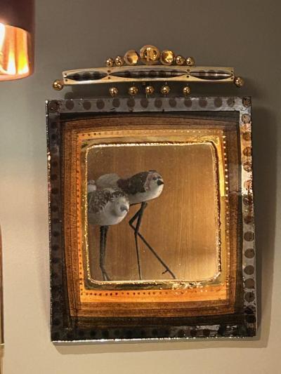 Georges Pelletier 20th Century antique ceramic mirror by Georges Pelletier