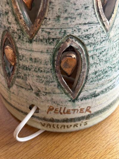Georges Pelletier Ceramic table lamp by Georges Pelletier France 1970s