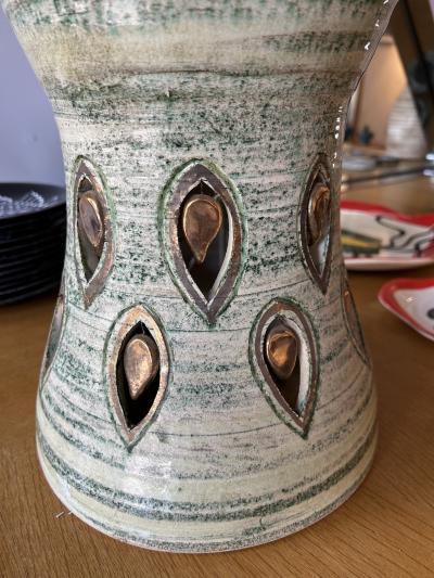 Georges Pelletier Ceramic table lamp by Georges Pelletier France 1970s