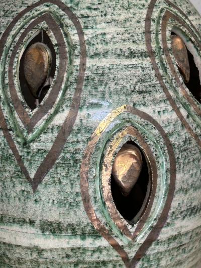 Georges Pelletier Ceramic table lamp by Georges Pelletier France 1970s