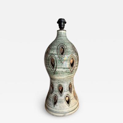 Georges Pelletier Ceramic table lamp by Georges Pelletier France 1970s