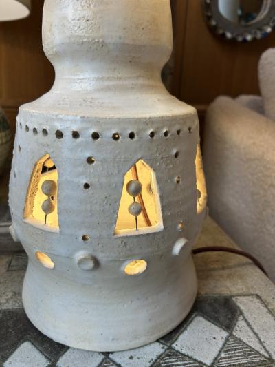 Georges Pelletier Ceramic table lamp by Georges Pelletier France 1970s