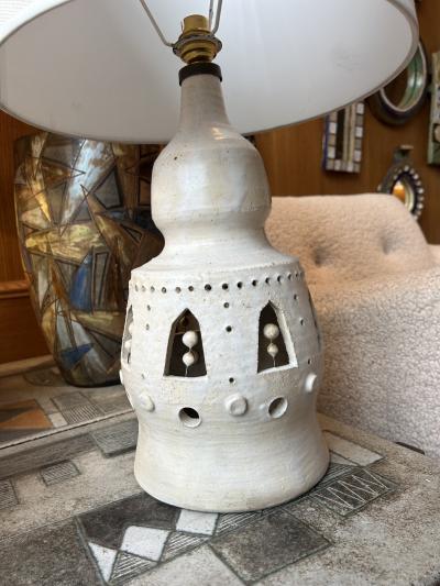 Georges Pelletier Ceramic table lamp by Georges Pelletier France 1970s