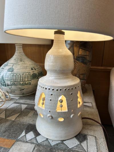 Georges Pelletier Ceramic table lamp by Georges Pelletier France 1970s