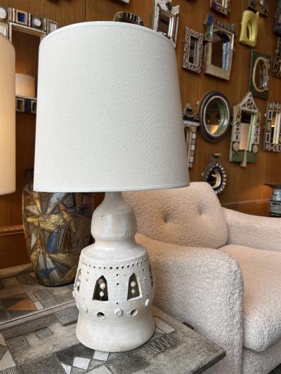 Georges Pelletier Ceramic table lamp by Georges Pelletier France 1970s