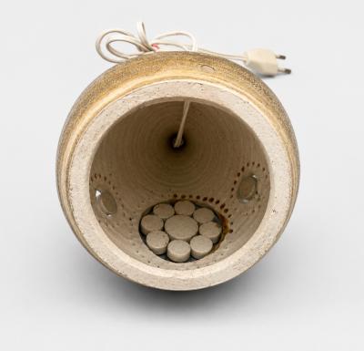 Georges Pelletier Glazed ceramic table lamp by Georges Pelletier Paris France circa 1960