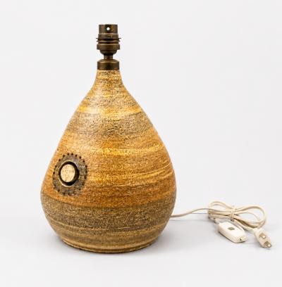 Georges Pelletier Glazed ceramic table lamp by Georges Pelletier Paris France circa 1960