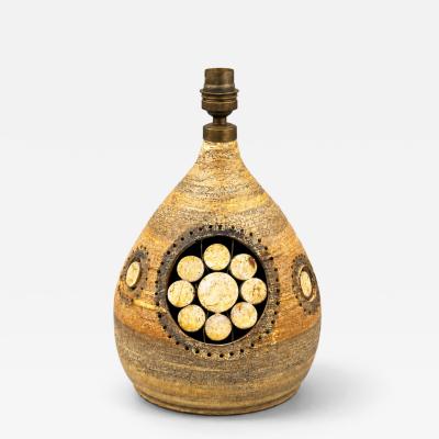 Georges Pelletier Glazed ceramic table lamp by Georges Pelletier Paris France circa 1960