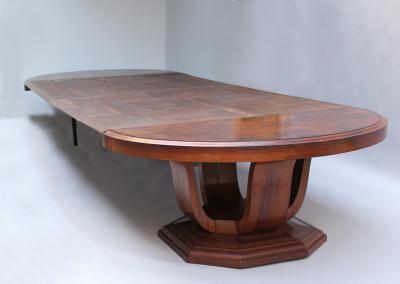 Georges Renouvin Large French Art Deco Extendable Dining Table by Georges Renouvin