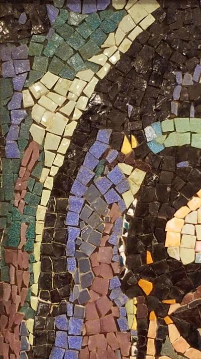 Georges Rouault Profile of A Clown Georges Rouault Interpreted As A Ceramic Mosaic Panel C 1955