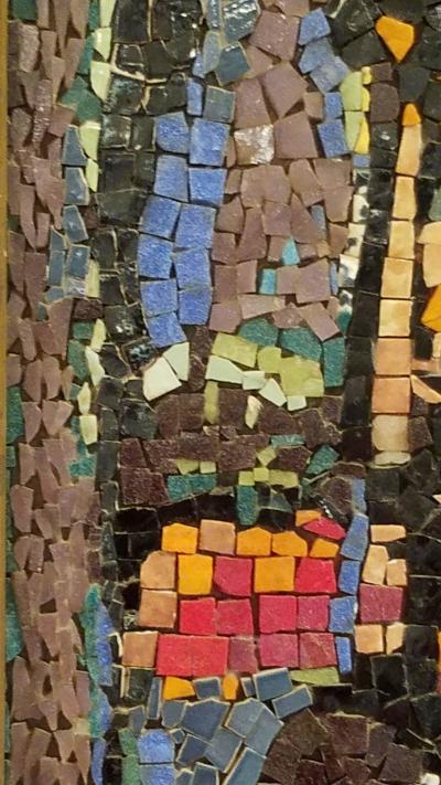 Georges Rouault Profile of A Clown Georges Rouault Interpreted As A Ceramic Mosaic Panel C 1955